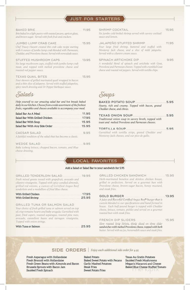 Houston's Steak & Seafood - Toronto, ON menu_pic