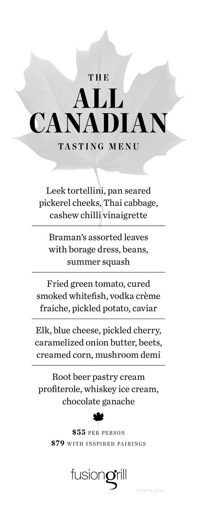 Fusion Grill - Winnipeg, MB menu_pic