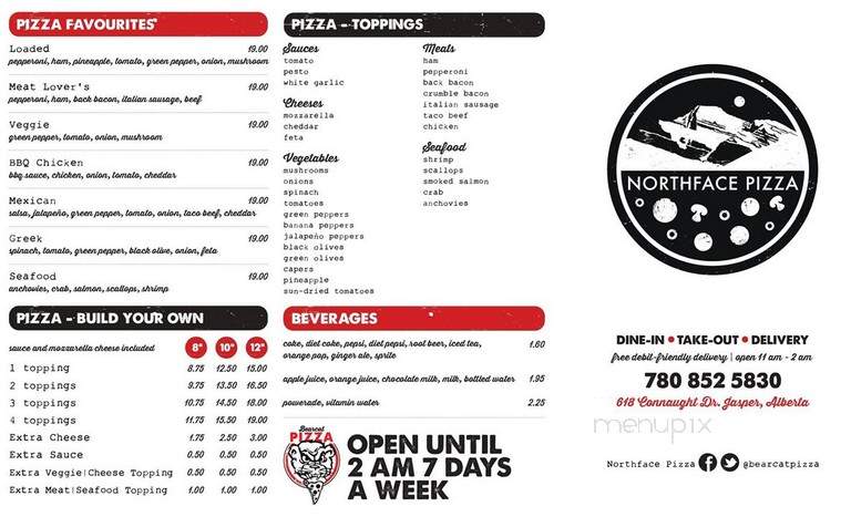 North Face Pizza - Jasper, AB