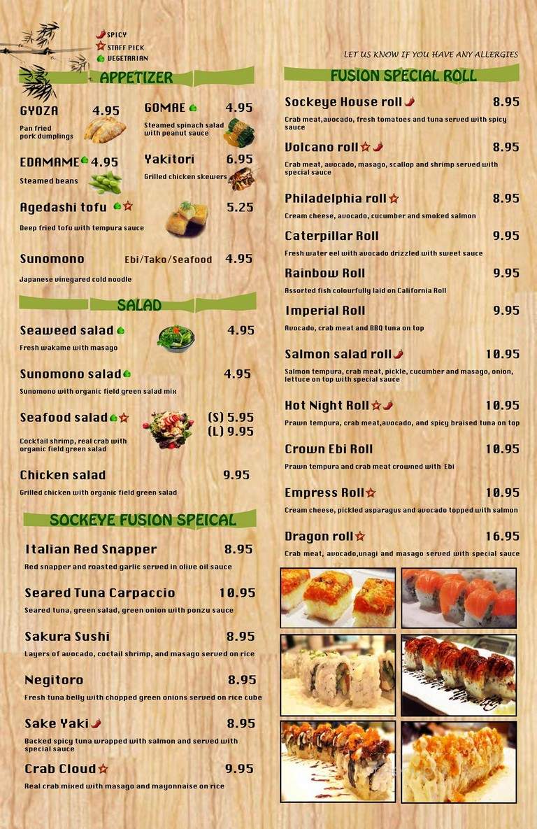 Sockeye Sushi - Victoria, BC menu_pic