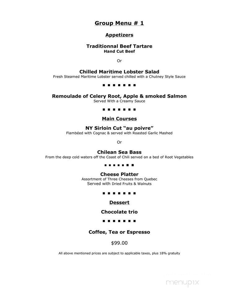 Rib'N Reef Steakhouse - Montreal, QC menu_pic