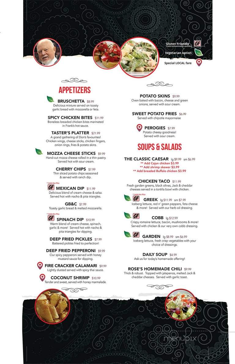 Don Cherry Sports Grill - Cape Breton, NS menu_pic