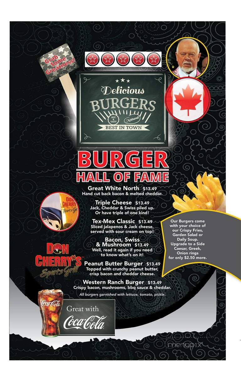 Don Cherry Sports Grill - Cape Breton, NS menu_pic
