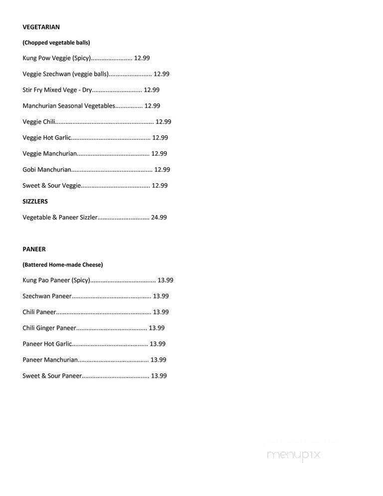 Sahara & Salt & Pepper Restaurants - Mississauga, ON menu_pic
