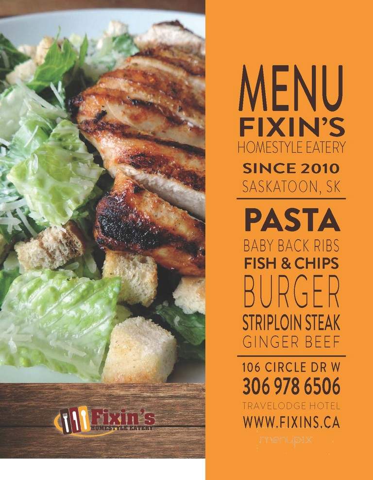Fixin's Homestyle Eatery - Saskatoon, SK menu_pic