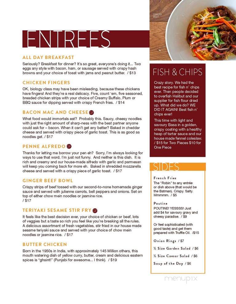 Fixin's Homestyle Eatery - Saskatoon, SK menu_pic