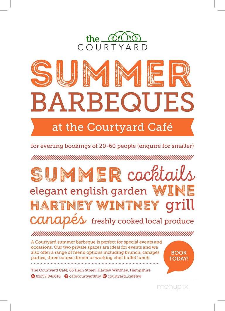 Courtyard Cafe - Toronto, ON menu_pic