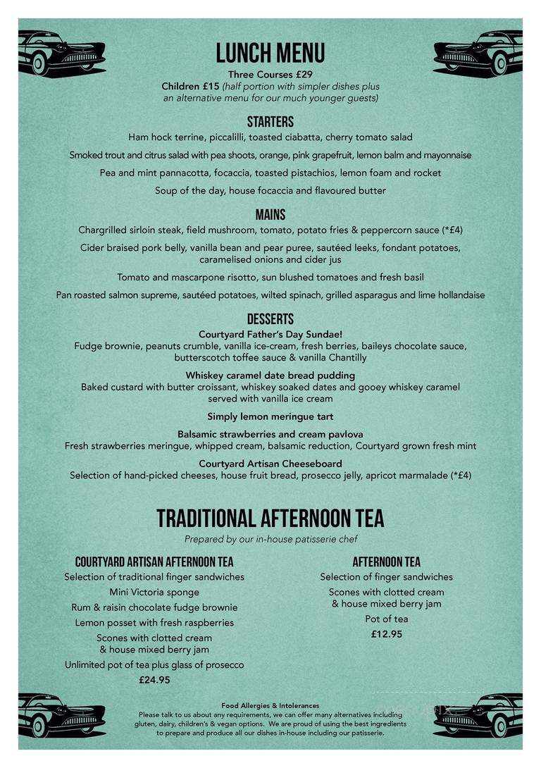 Courtyard Cafe - Toronto, ON menu_pic