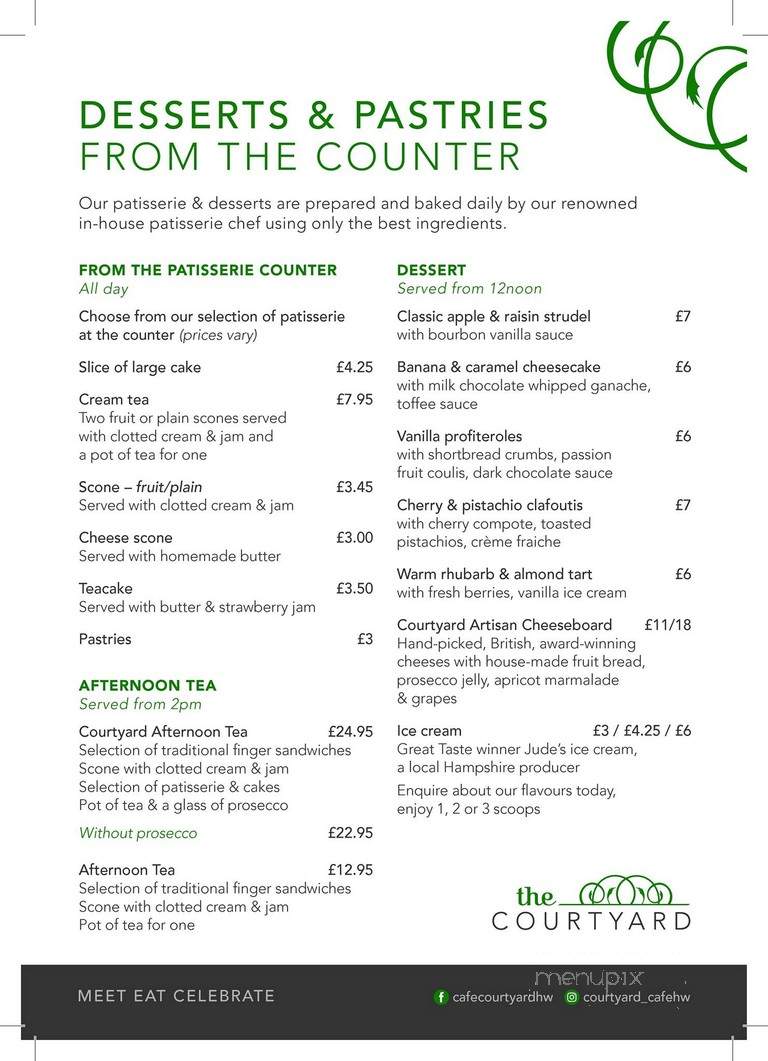 Courtyard Cafe - Toronto, ON menu_pic