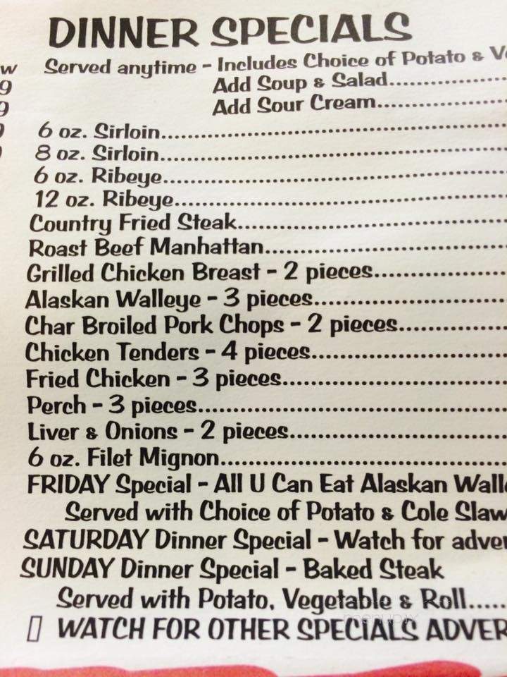 Southside Family Restaurant - London, ON menu_pic