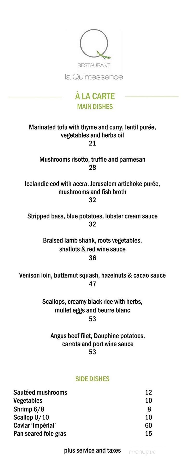 Restaurant C'Est La Vie - Mont-Tremblant, QC menu_pic