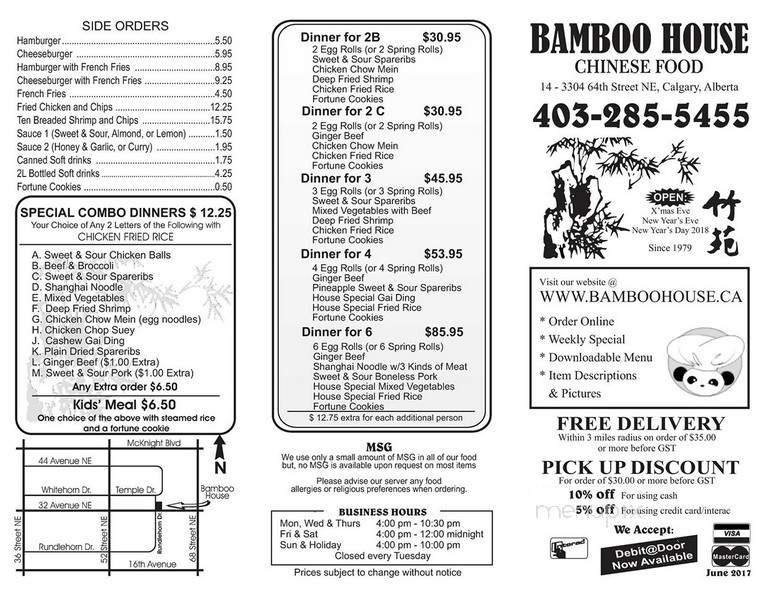 Bamboo-House Chinese Food - Calgary, AB menu_pic