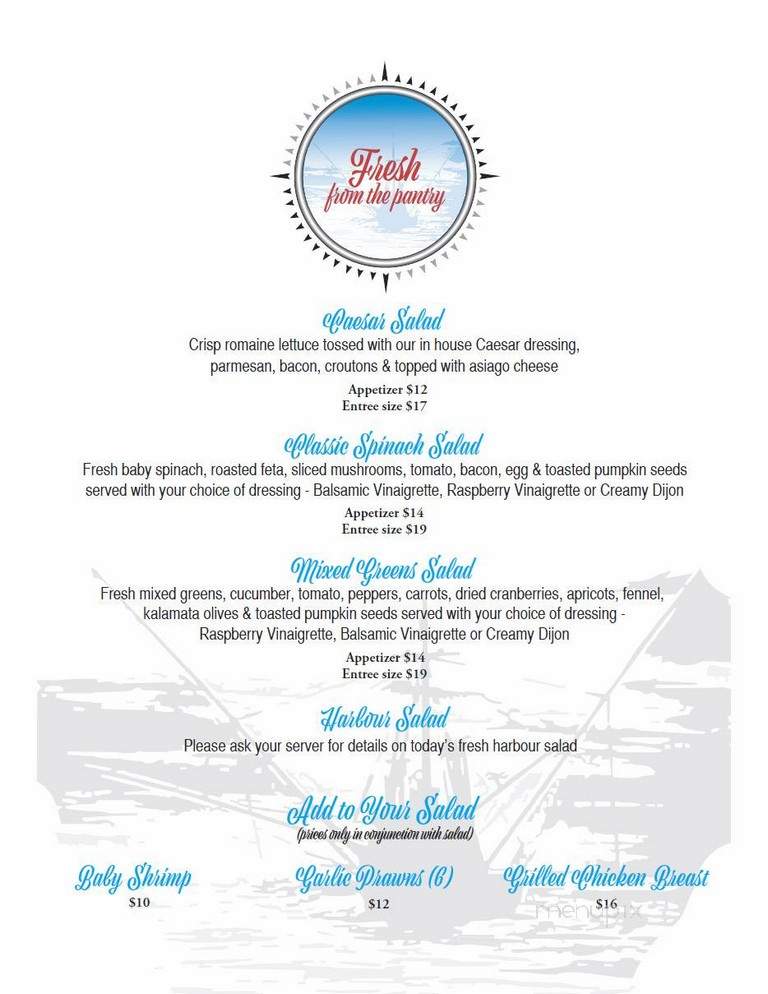 Harbour Grill - Campbell River, BC menu_pic