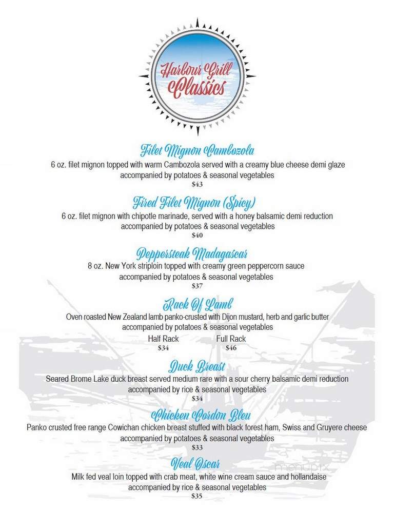 Harbour Grill - Campbell River, BC menu_pic