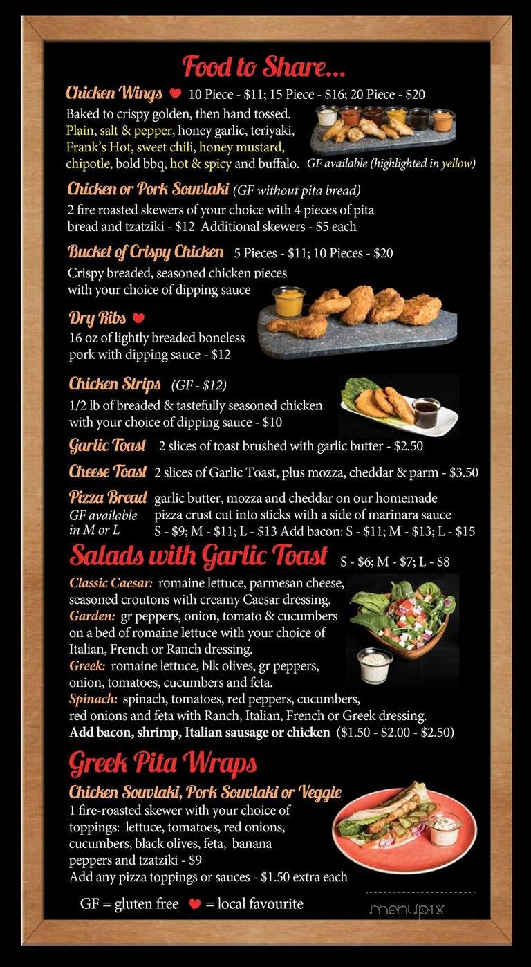 Elk Valley Pizza Shoppe - Fernie, BC menu_pic