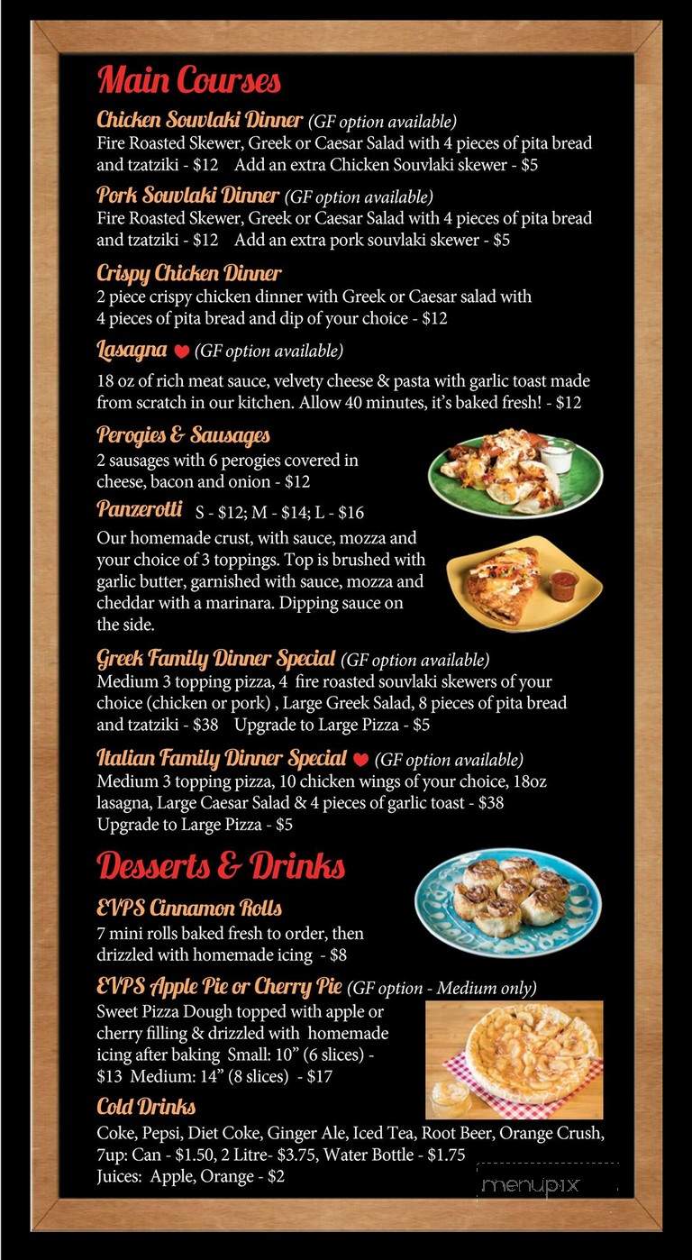 Elk Valley Pizza Shoppe - Fernie, BC menu_pic