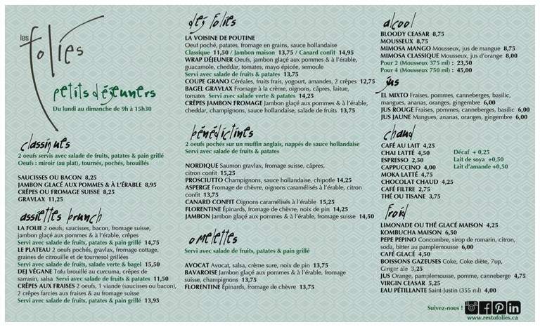 Folies de Montreal - Montreal, QC menu_pic