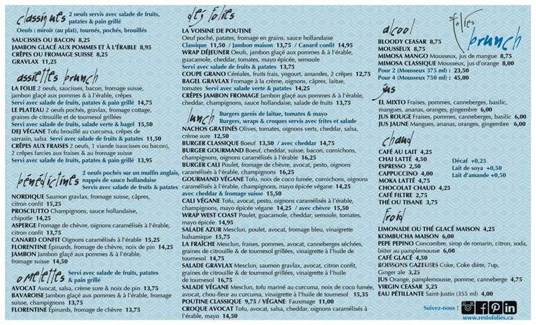 Folies de Montreal - Montreal, QC menu_pic