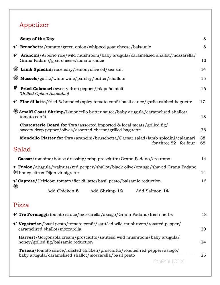 Mondello Ristorante - Mississauga, ON menu_pic