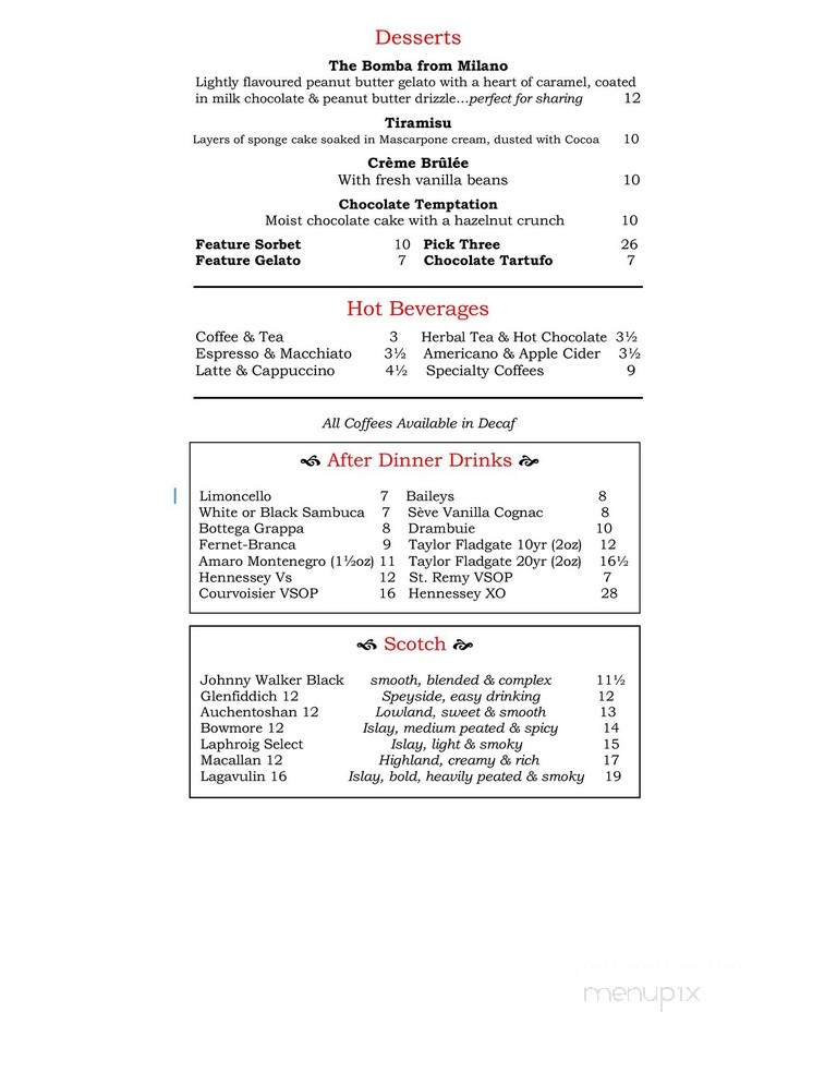 Mondello Ristorante - Mississauga, ON menu_pic