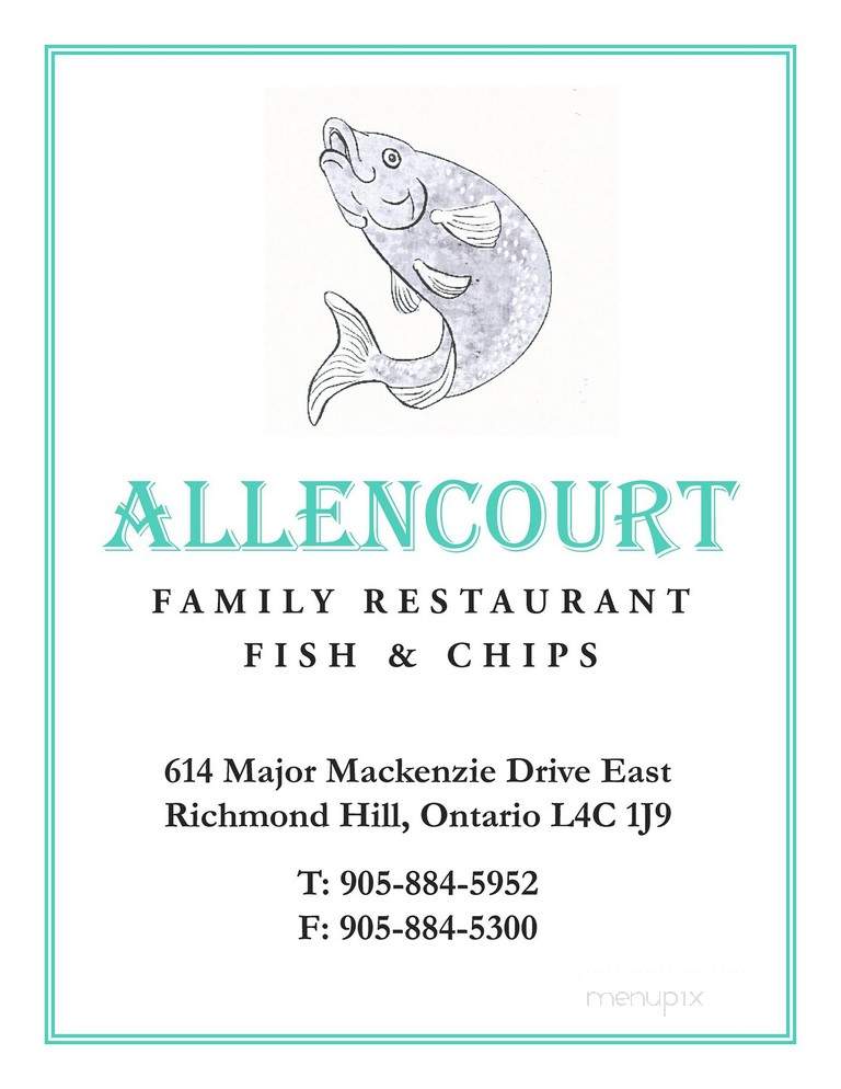 Allencourt Restaurant Fish & Chips - Richmond Hill, ON