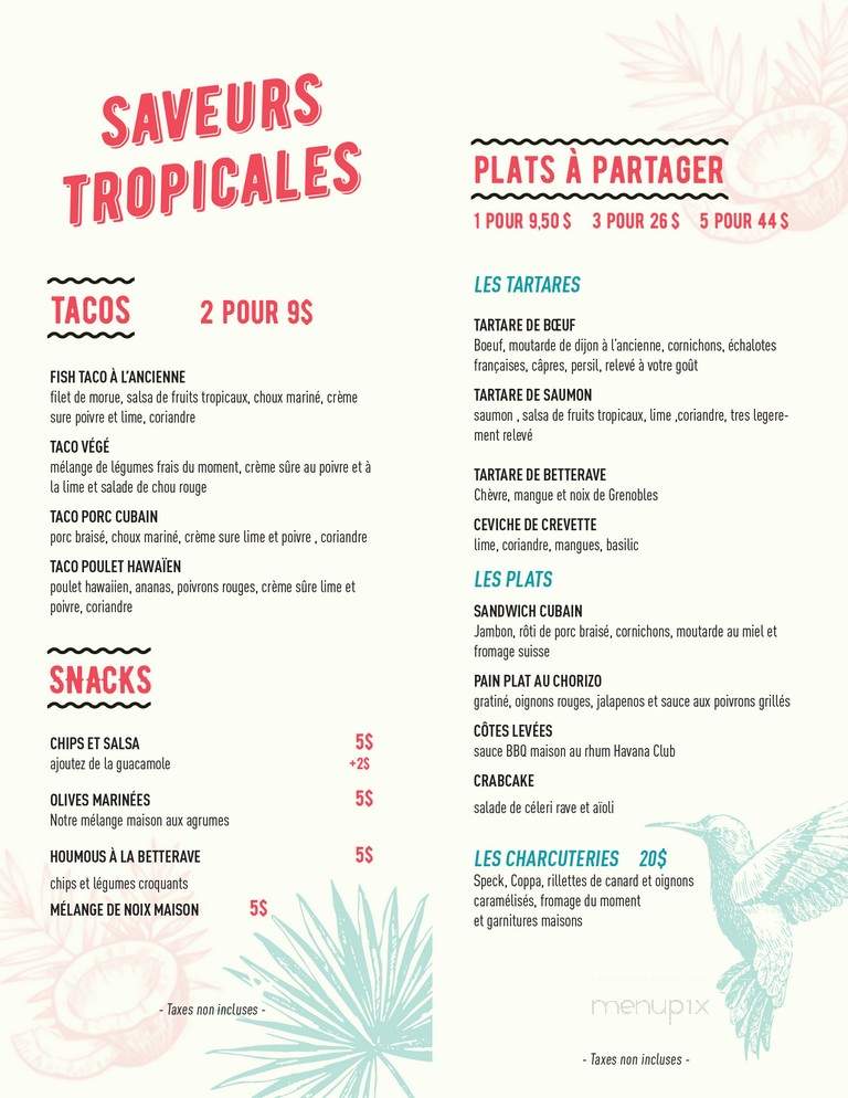 Barraca - Montreal, QC menu_pic