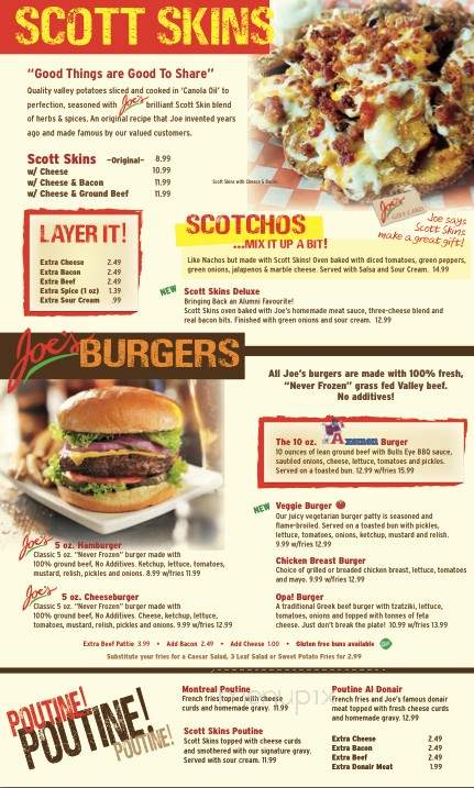 Joe's Food Emporium - Wolfville, NS menu_pic