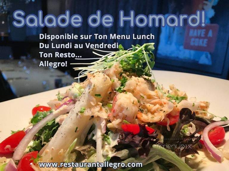 Allegro Restaurant - La Malbaie, QC menu_pic
