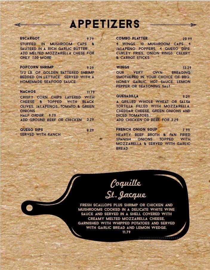 White Otter Inn - Atikokan, ON menu_pic