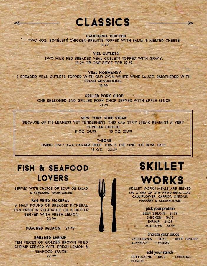 White Otter Inn - Atikokan, ON menu_pic