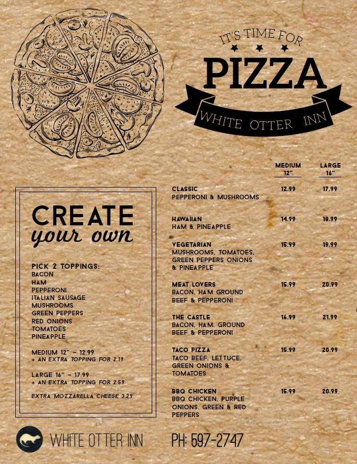 White Otter Inn - Atikokan, ON menu_pic