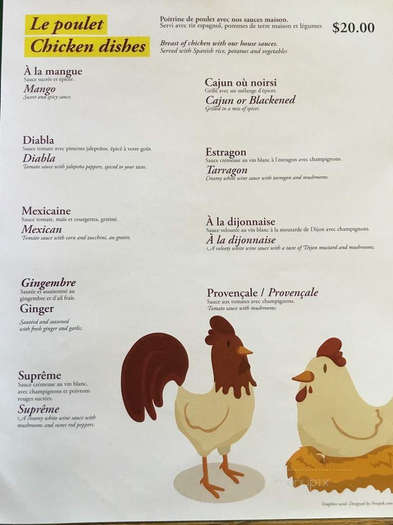 Restaurant Que Pasa - Ormstown, QC menu_pic