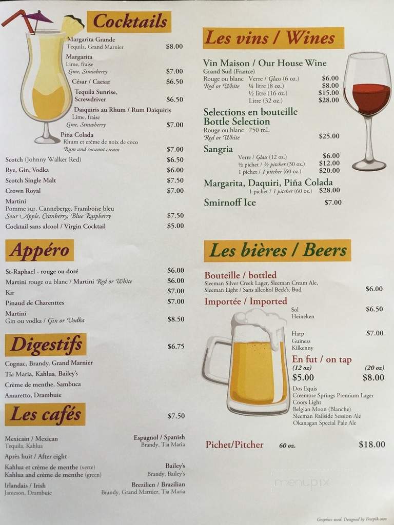 Restaurant Que Pasa - Ormstown, QC menu_pic