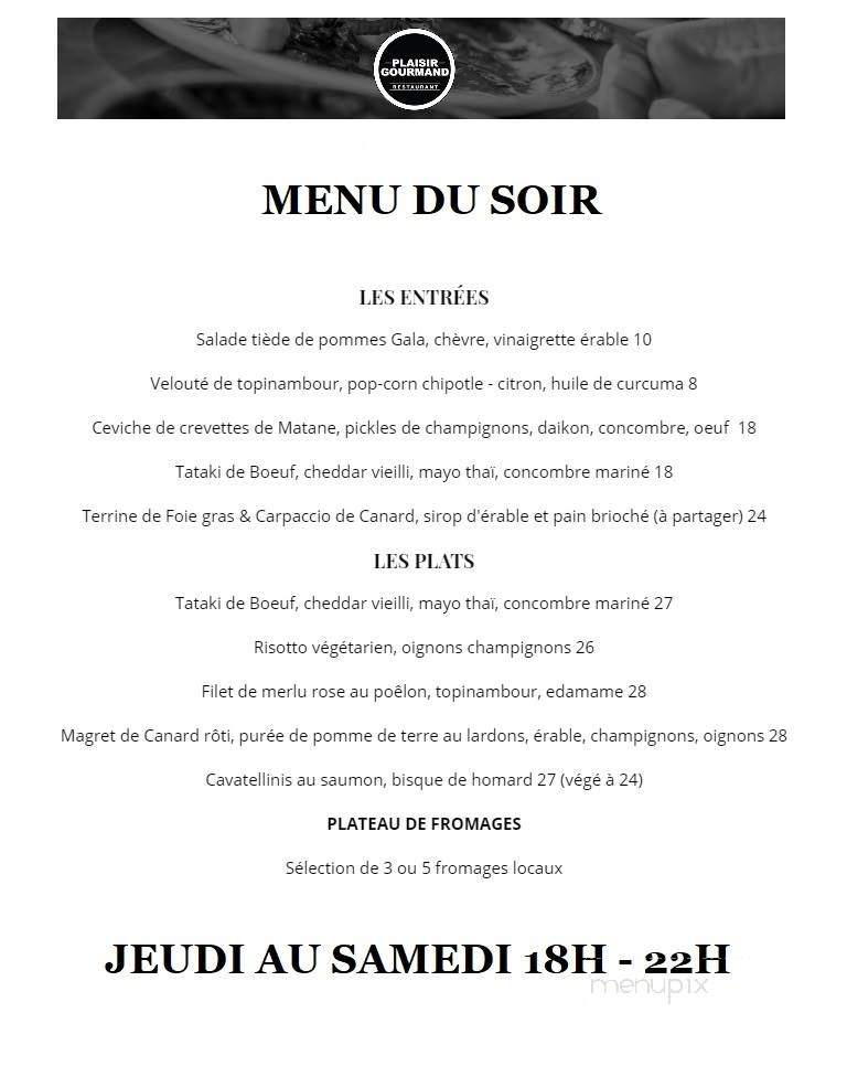 Plaisir Gourmand Restaurant & Traiteur - North Hatley, QC