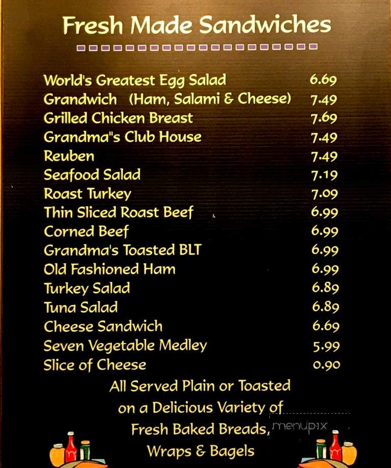 Grandma Lee's Bakery & Eating Place - Saskatoon, SK menu_pic