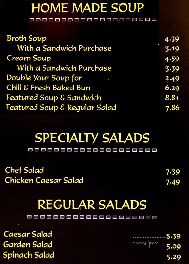 Grandma Lee's Bakery & Eating Place - Saskatoon, SK menu_pic