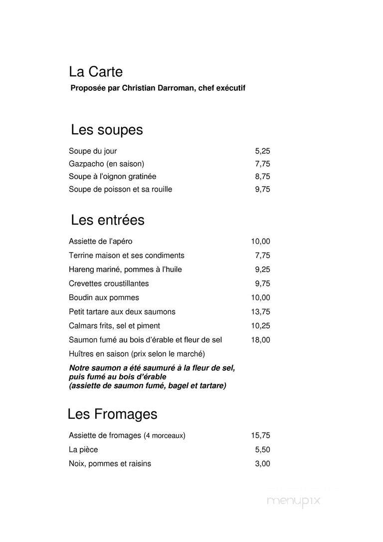 Cafe Cherrier - Montreal, QC menu_pic