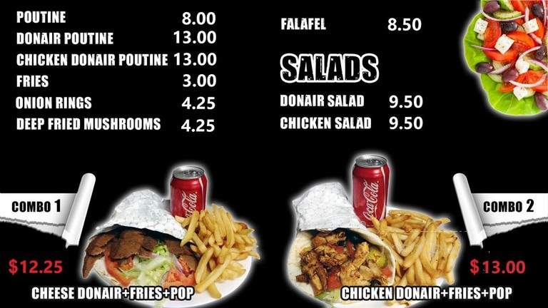 Queen Donair - Edmonton, AB menu_pic