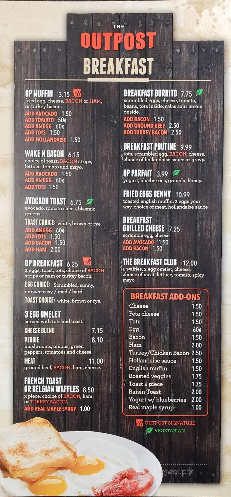 The Outpost - Thunder Bay, ON menu_pic