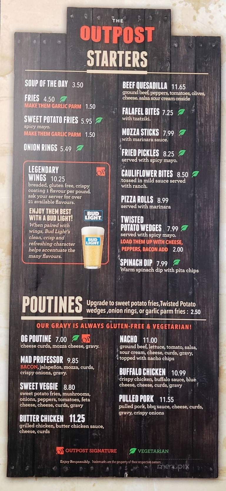 The Outpost - Thunder Bay, ON menu_pic