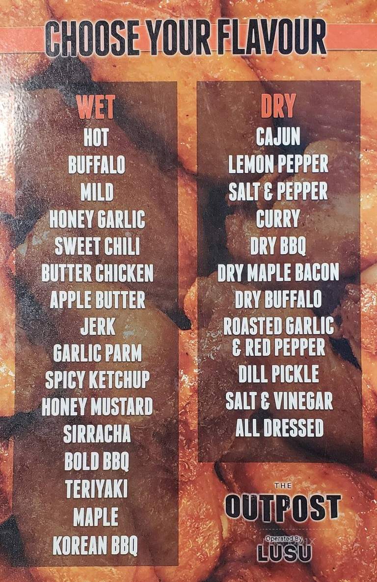 The Outpost - Thunder Bay, ON menu_pic