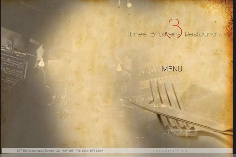 Three Brothers Restaurant - Etobicoke, ON menu_pic