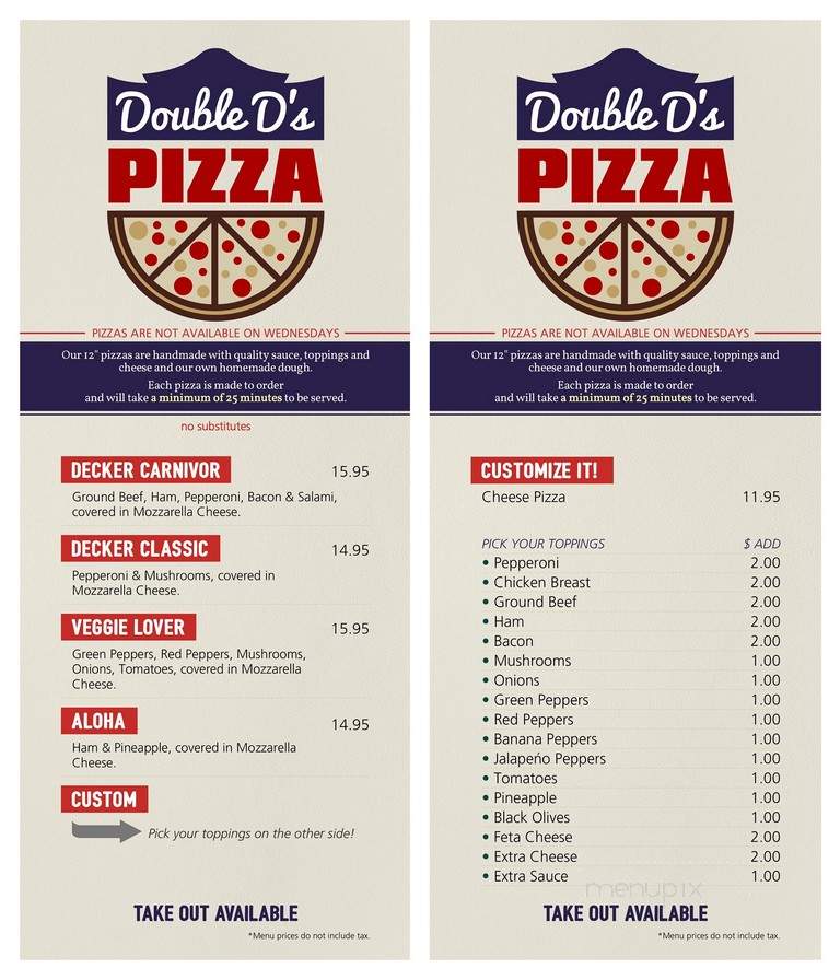 Double Decker Tavern & Restaurant - Brandon, MB menu_pic