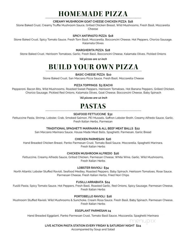 Memories Restaurant - Collingwood, ON menu_pic