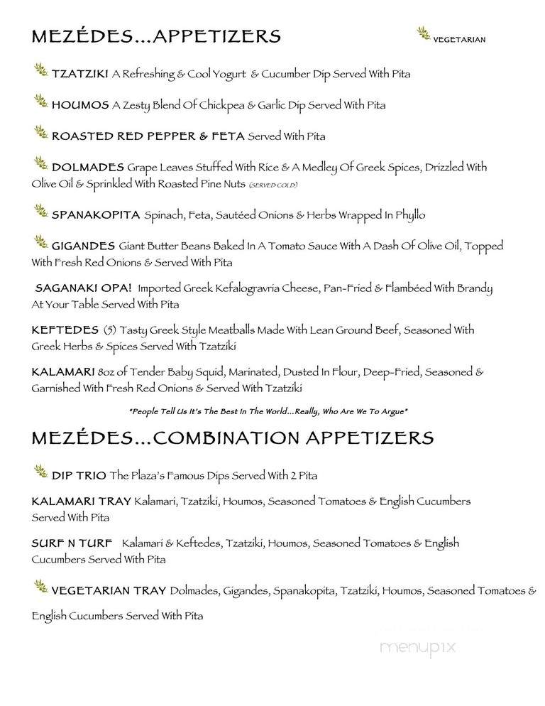 Plaza Restaurant - Kenora, ON menu_pic