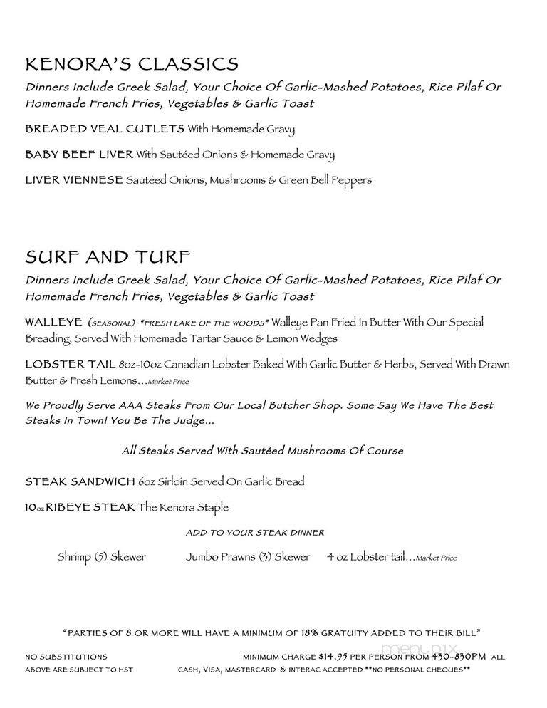 Plaza Restaurant - Kenora, ON menu_pic