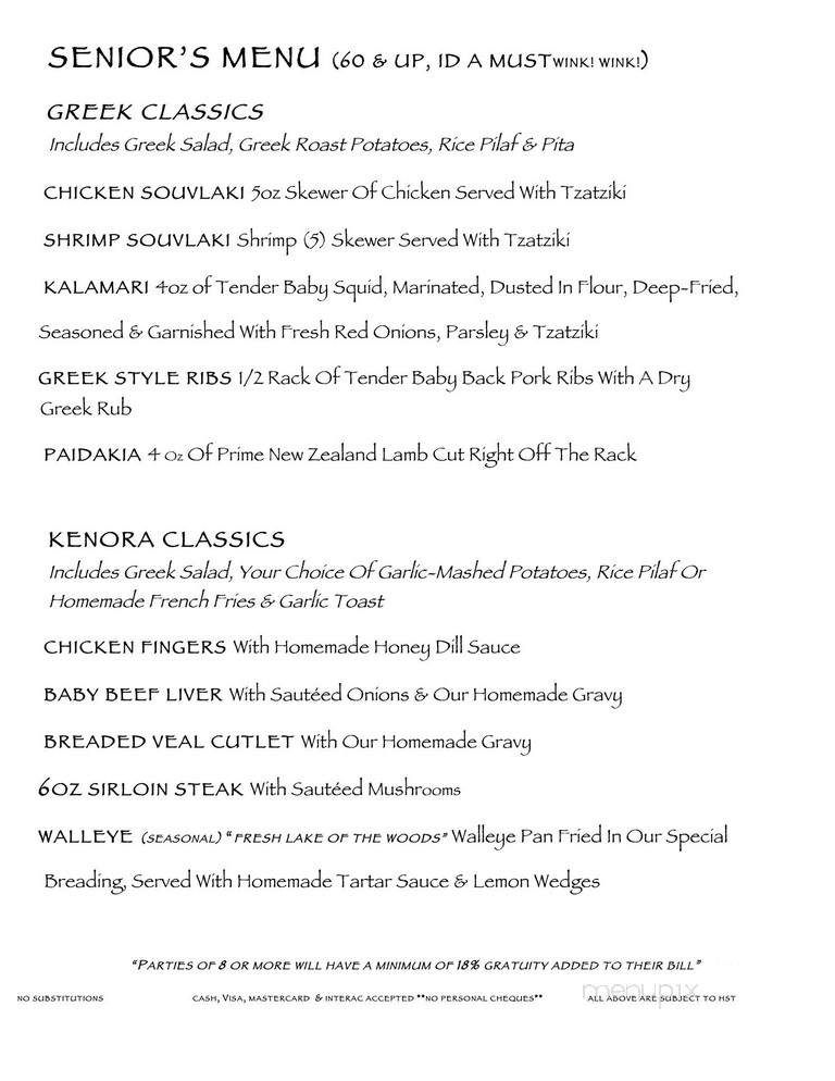 Plaza Restaurant - Kenora, ON menu_pic