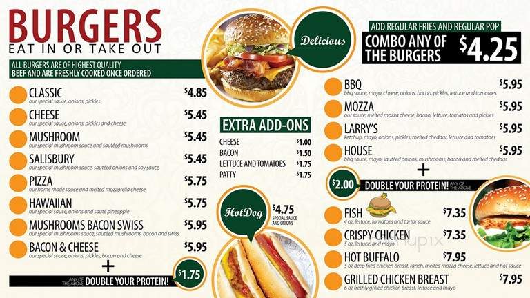 Ryan's Drive In - Edmonton, AB menu_pic