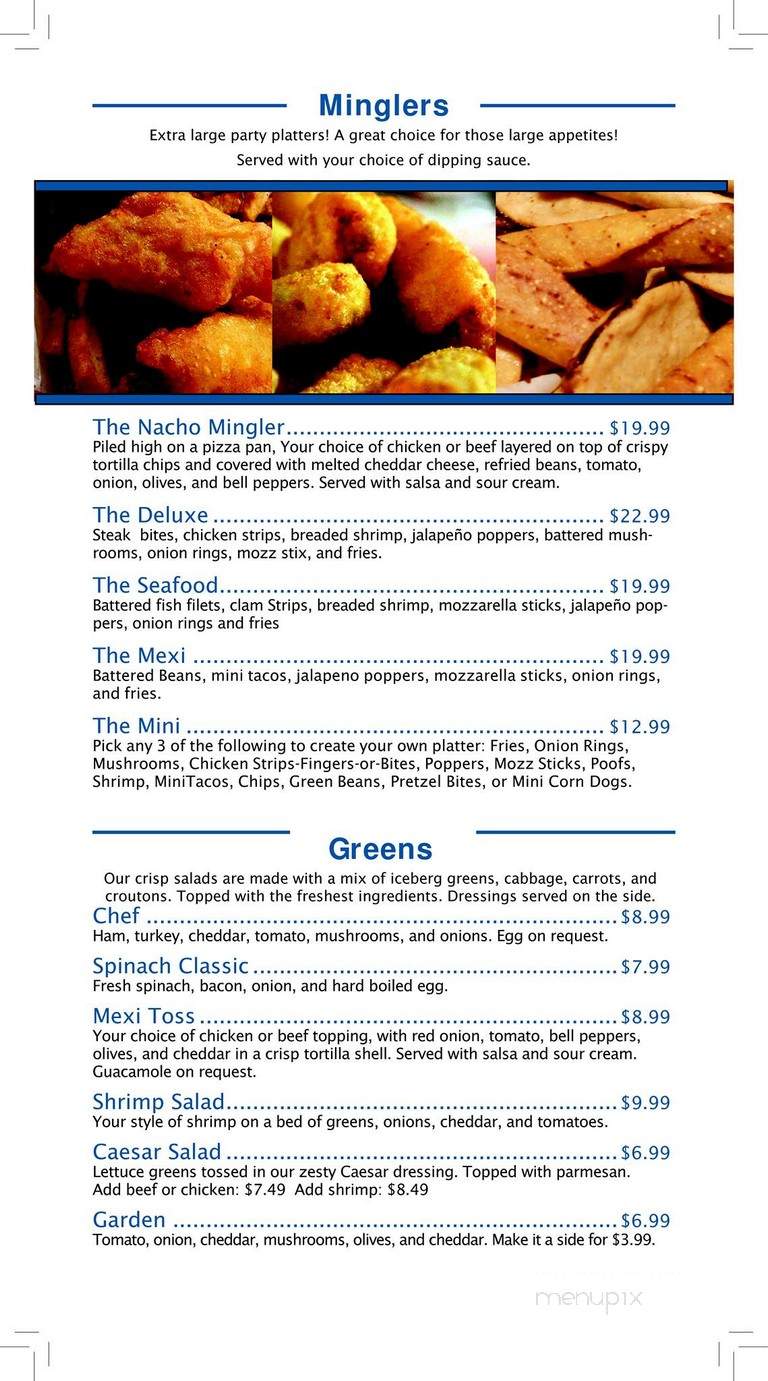 Mingles Bar & Grill - Moscow, ID menu_pic