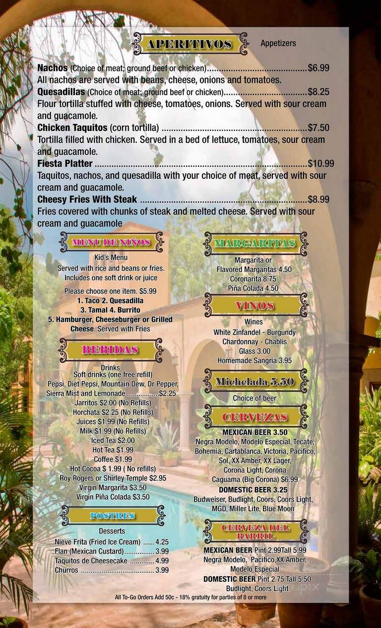 Martin Family Mexican Rest - Mountain Home, ID menu_pic